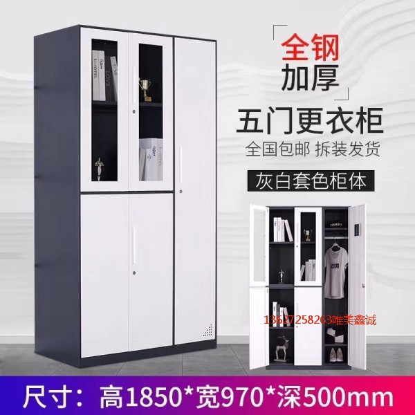 淮南灰白套色五門更衣柜WM-G522